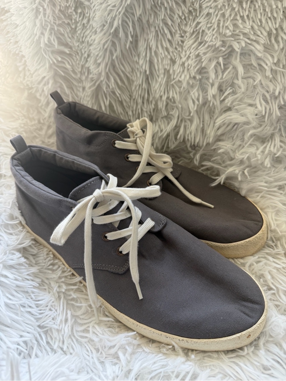 Gap Gray Canvas Chukka Sneakers Lace Up Shoes Men's Size 11